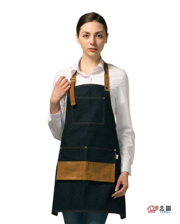[요들가운] 데님 홀터넥 앞치마(APRON) YA087